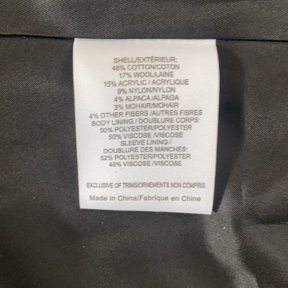 Grey boucle Tory Burch Bettina coat 4 - Picture 3 of 5